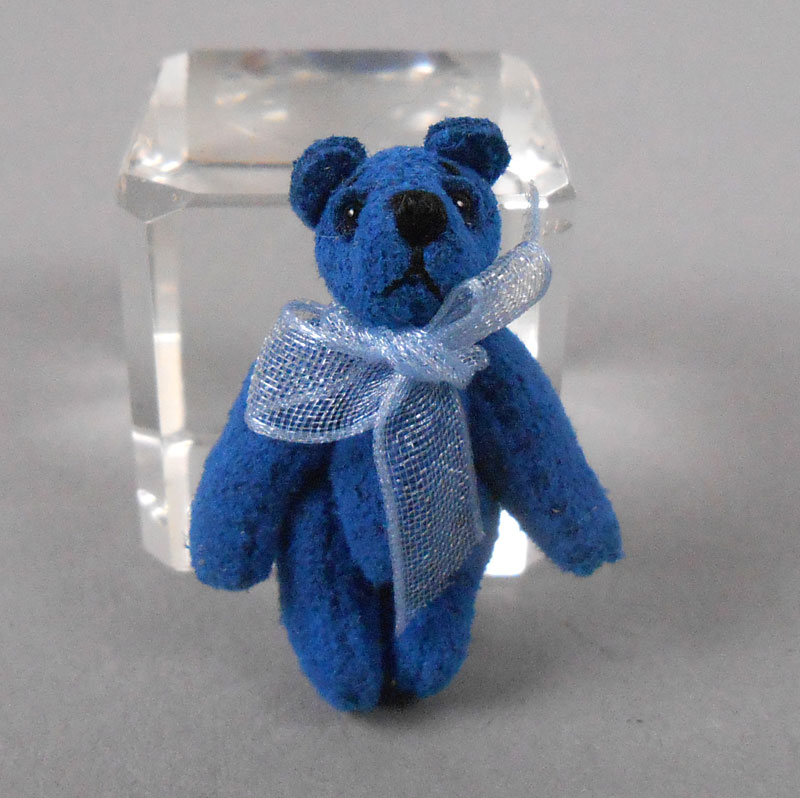 Lapis Blue Micro Mini Suede Bear
